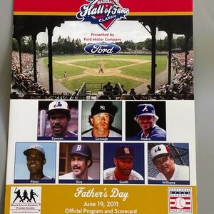 2011 Baseball Hall of Fame classic Program & Scorecard